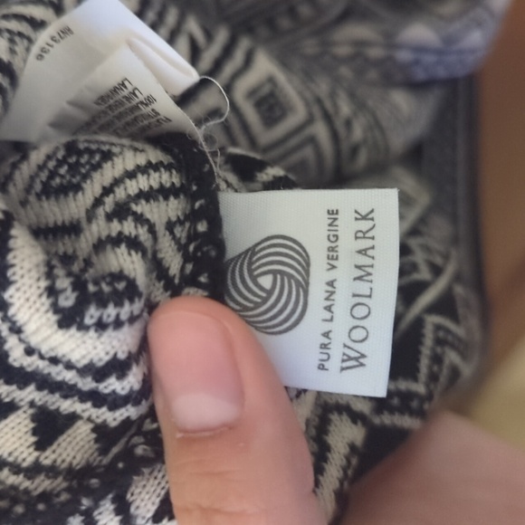 Max Mara Weekend Merino Wool High Quality Thick Black & White Sweater Size Med - Picture 9 of 12